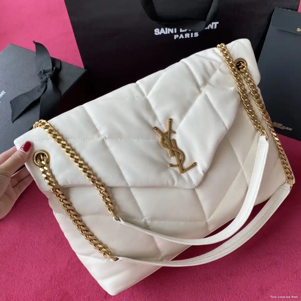 Tony Luxuries YSL LAMBSKIN MEDIUM IN PUFFER QUILTED BAG 0516